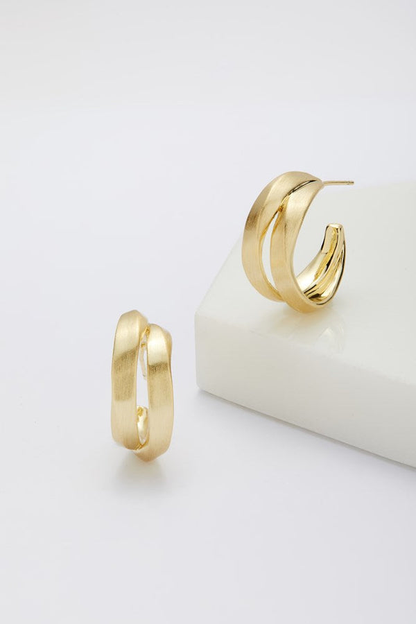 Zafino - Hannah hoop brushed EARRING